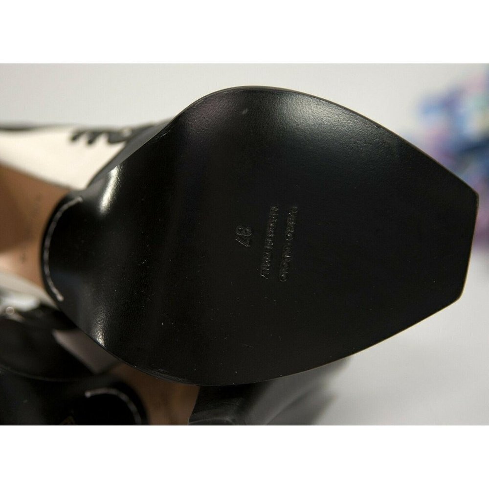 Balmain Floral Tooled Leather Lace Up Boots 37 - Picture 9 of 11